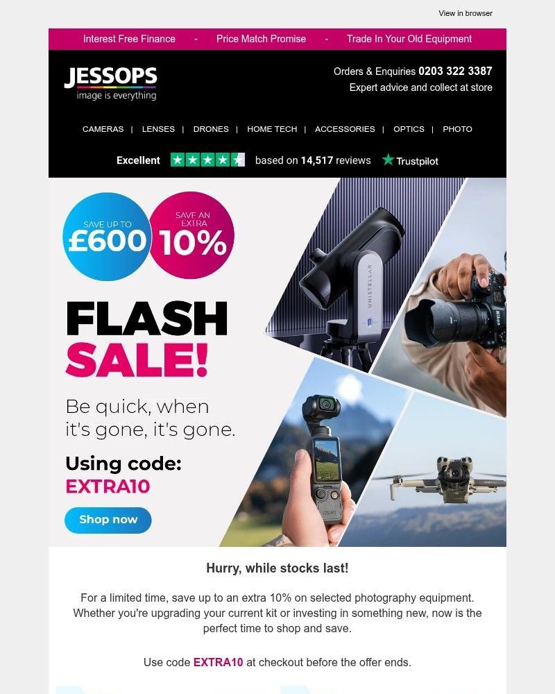 Screenshot of email with subject /media/emails/extra-10-off-in-our-flash-sale-22f7ad-cropped-ccc230de.jpg