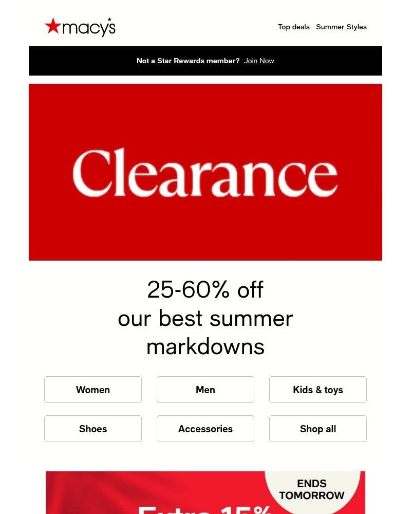 Screenshot of email with subject /media/emails/extra-15-off-clearance-ends-tomorrow-f855b0-cropped-0a2c269a.jpg