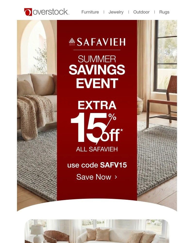 Screenshot of email with subject /media/emails/extra-15-off-safavieh-favorites-starts-today-243d4f-cropped-04e6ca12.jpg
