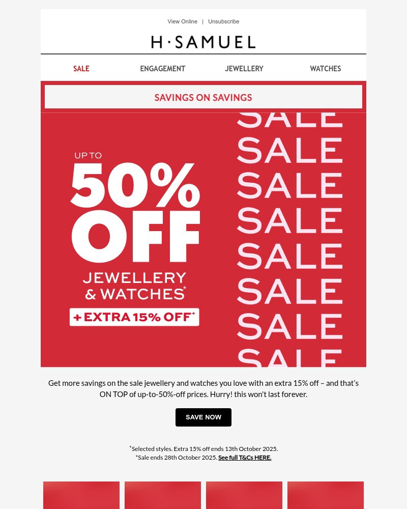 Screenshot of email with subject /media/emails/extra-15-off-sale-ends-soon-70662e-cropped-8588c55a.jpg