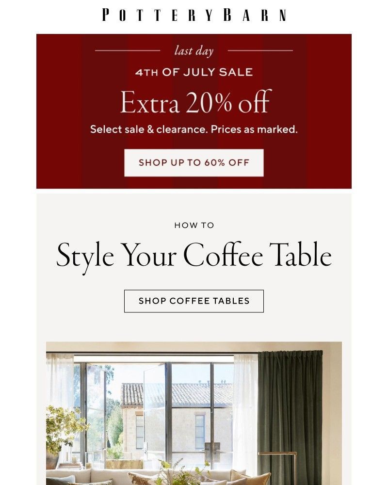 Screenshot of email with subject /media/emails/extra-20-off-clearance-ends-at-midnight-how-to-style-your-coffee-table-432337-cro_uZ8fZZd.jpg