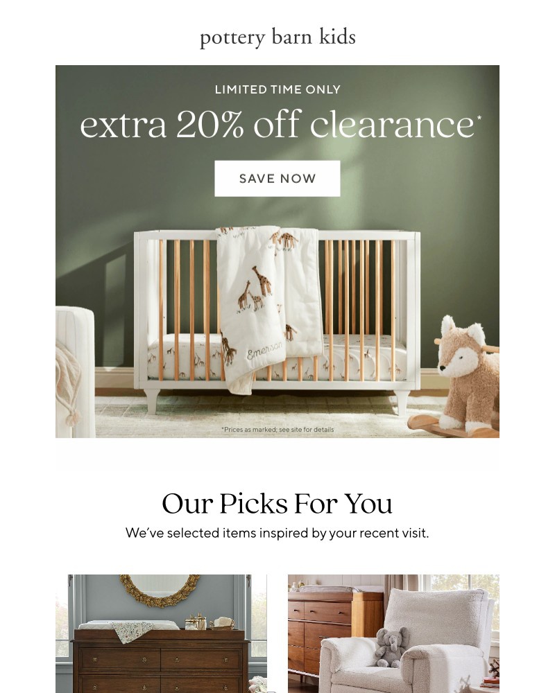 Screenshot of email with subject /media/emails/extra-20-off-clearance-f3c0b7-cropped-a6a528e4.jpg