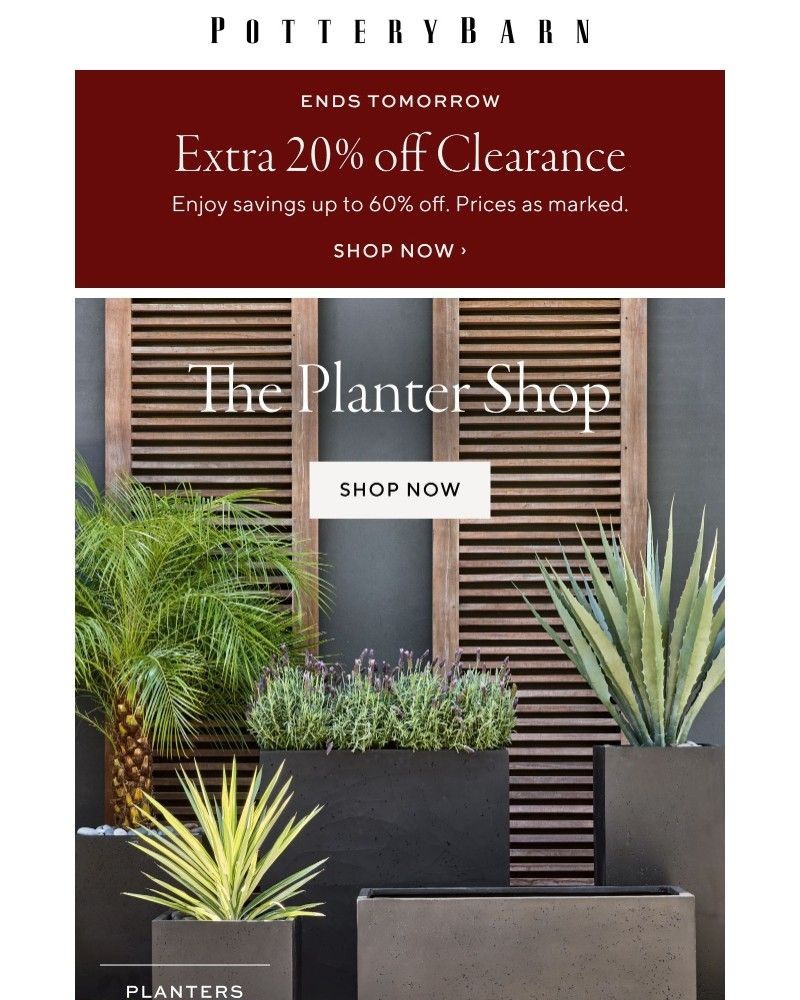 Screenshot of email with subject /media/emails/extra-20-off-clearanceends-tomorrow-summer-ready-planters-from-4950-d38275-croppe_17f5gUu.jpg