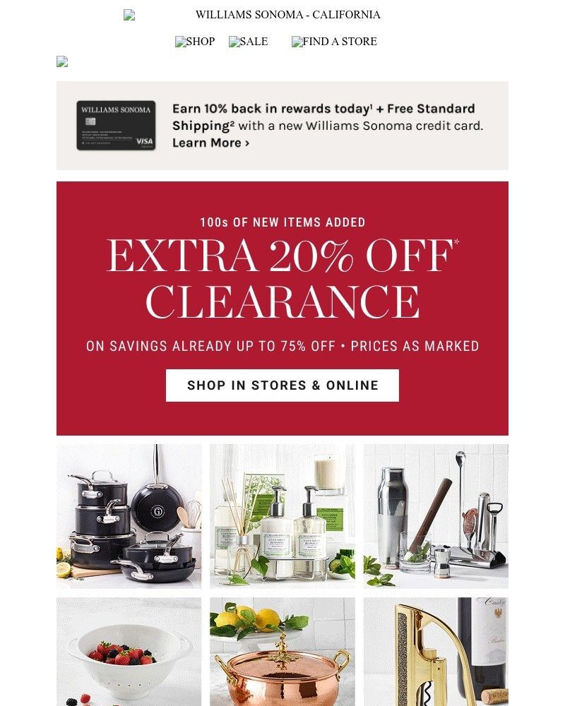 Screenshot of email with subject /media/emails/extra-20-off-clearancelimited-time-272f25-cropped-2891e5f5.jpg