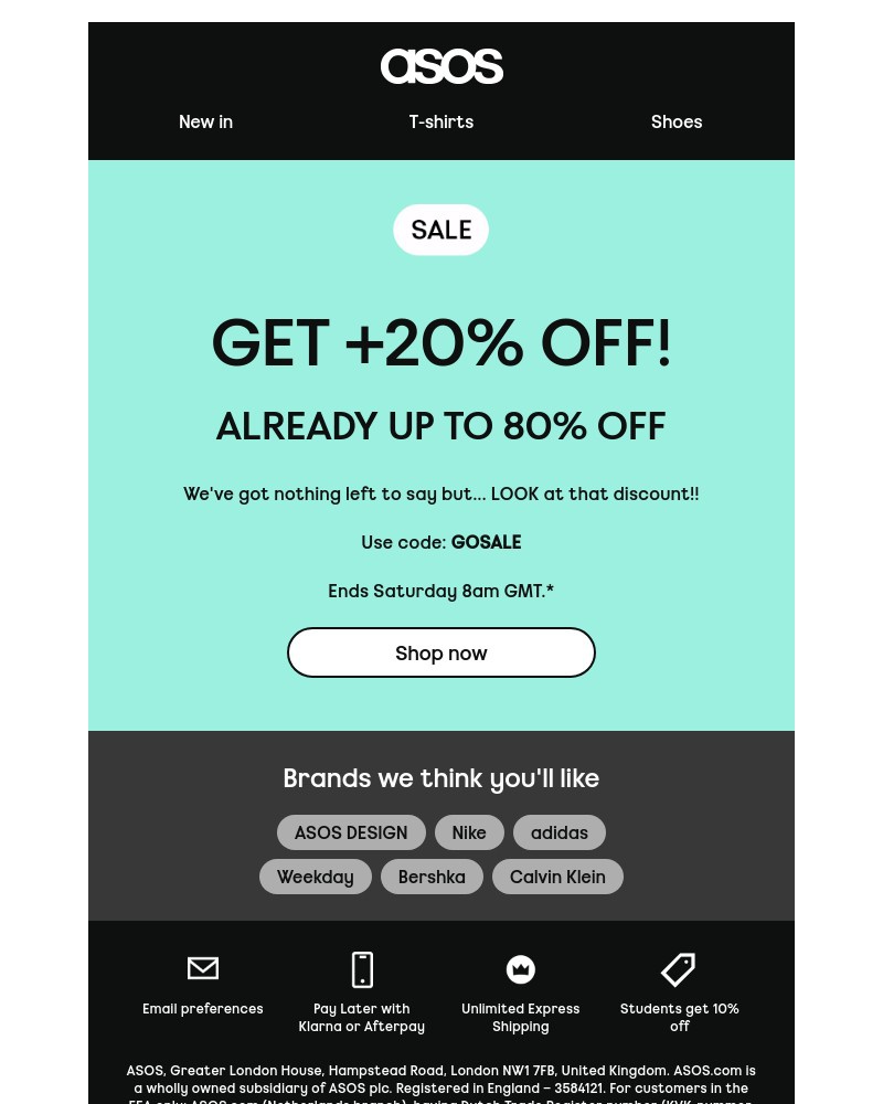 Screenshot of email with subject /media/emails/extra-20-off-sale-8885e8-cropped-58223e02.jpg