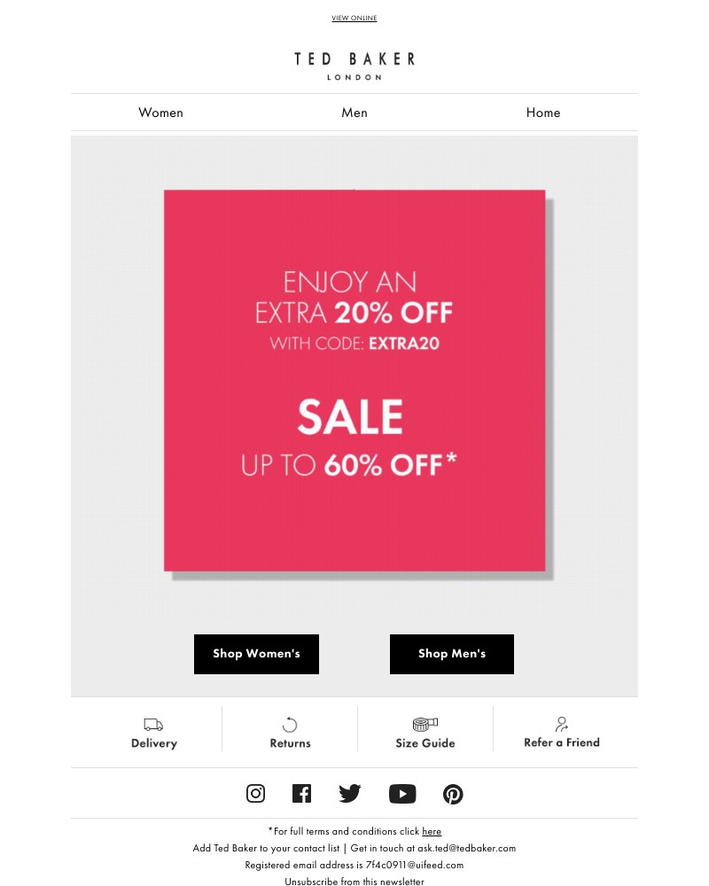 Screenshot of email with subject /media/emails/extra-20-off-sale-starts-now-363a26-cropped-92b713ef.jpg