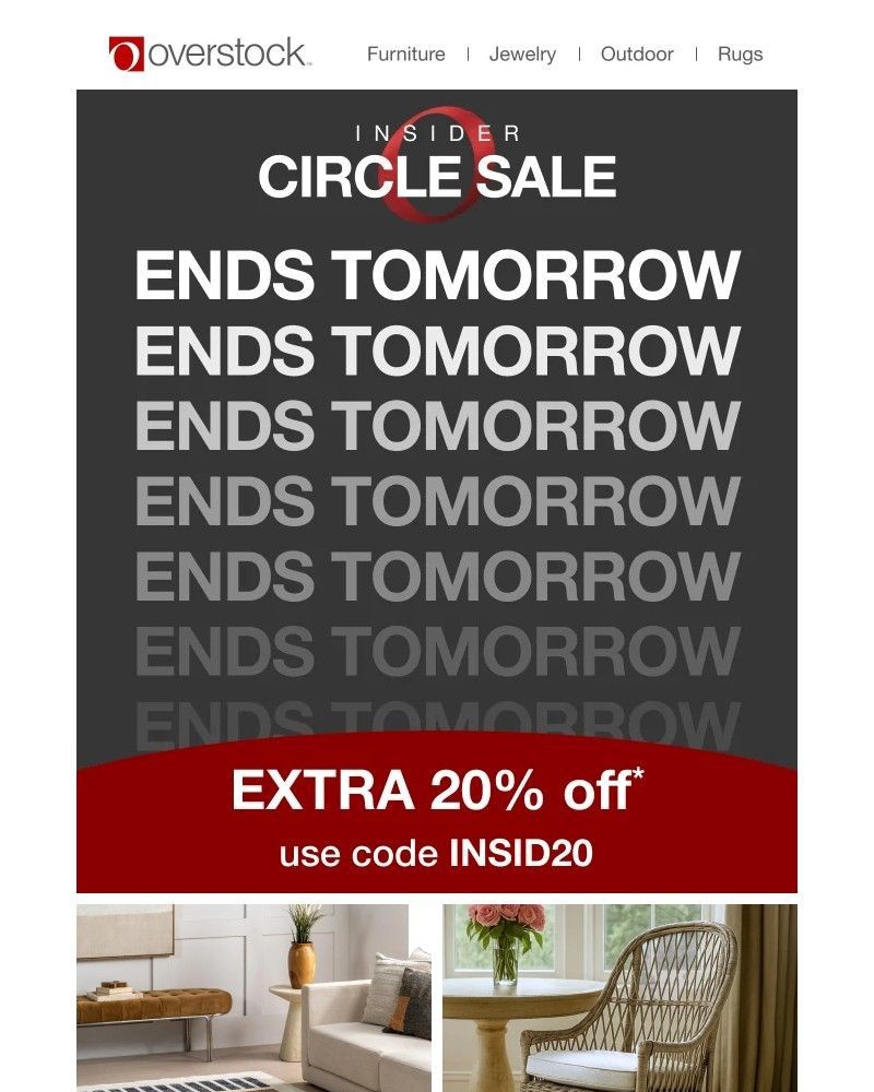 Screenshot of email with subject /media/emails/extra-20-offinsider-circle-sale-ends-tomorrow-de4411-cropped-ecede4cc.jpg