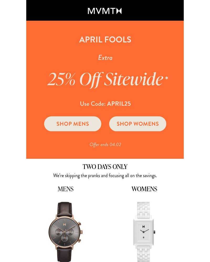 Screenshot of email with subject /media/emails/extra-25-off-2-days-only-6a039f-cropped-1ab6aee2.jpg