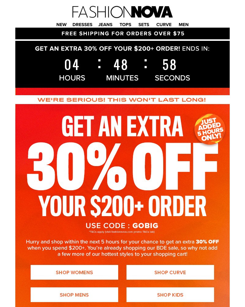 Screenshot of email with subject /media/emails/extra-30-offonly-5hrs-left-f117b4-cropped-7daf7860.jpg