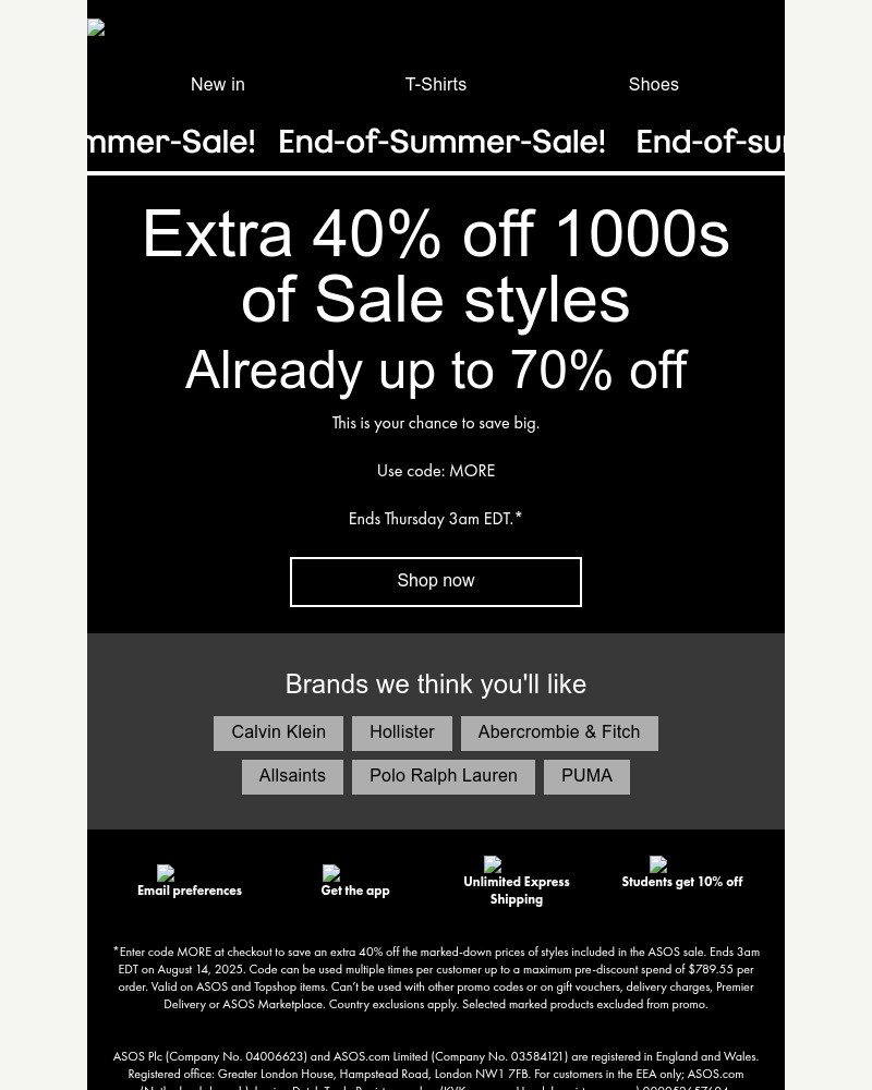Screenshot of email with subject /media/emails/extra-40-off-1000s-of-sale-styles-2ea158-cropped-20598f19.jpg