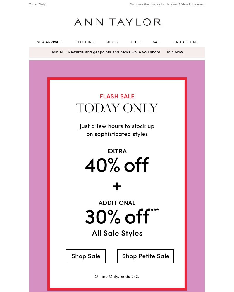Screenshot of email with subject /media/emails/extra-40-off-additional-30-off-all-sale-styles-3234f8-cropped-f1421820.jpg