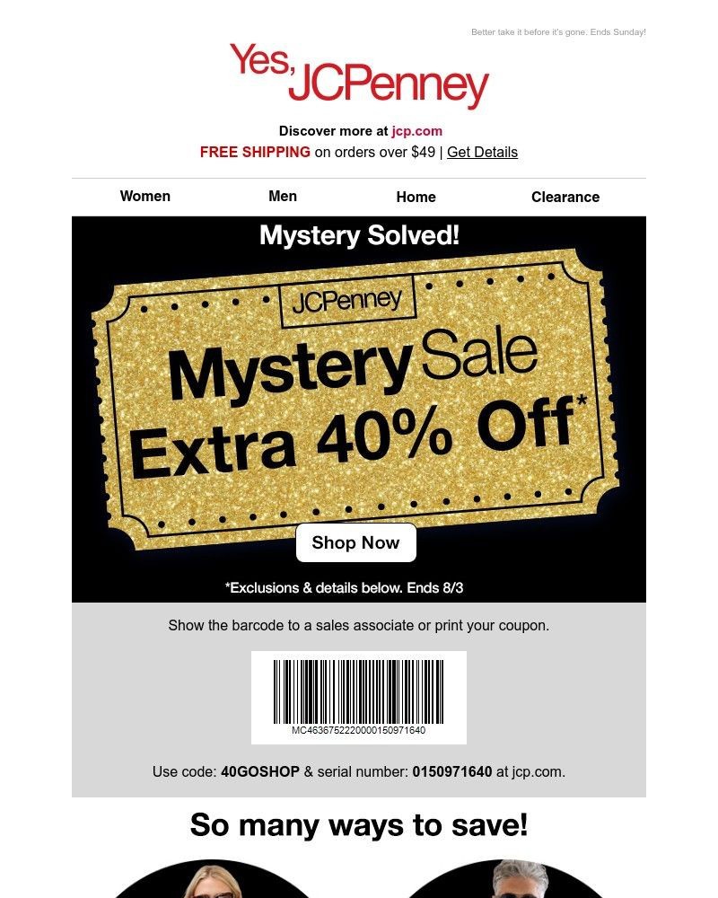 Screenshot of email with subject /media/emails/extra-40-off-mystery-sale-coupon-for-real-30bc8d-cropped-b9abdd23.jpg
