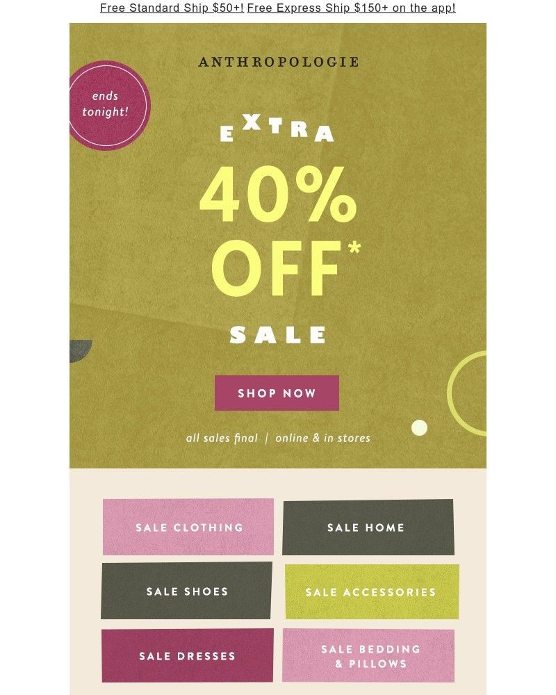 Screenshot of email with subject /media/emails/extra-40-off-sale-ends-tonight-88cbbe-cropped-4f70dc65.jpg
