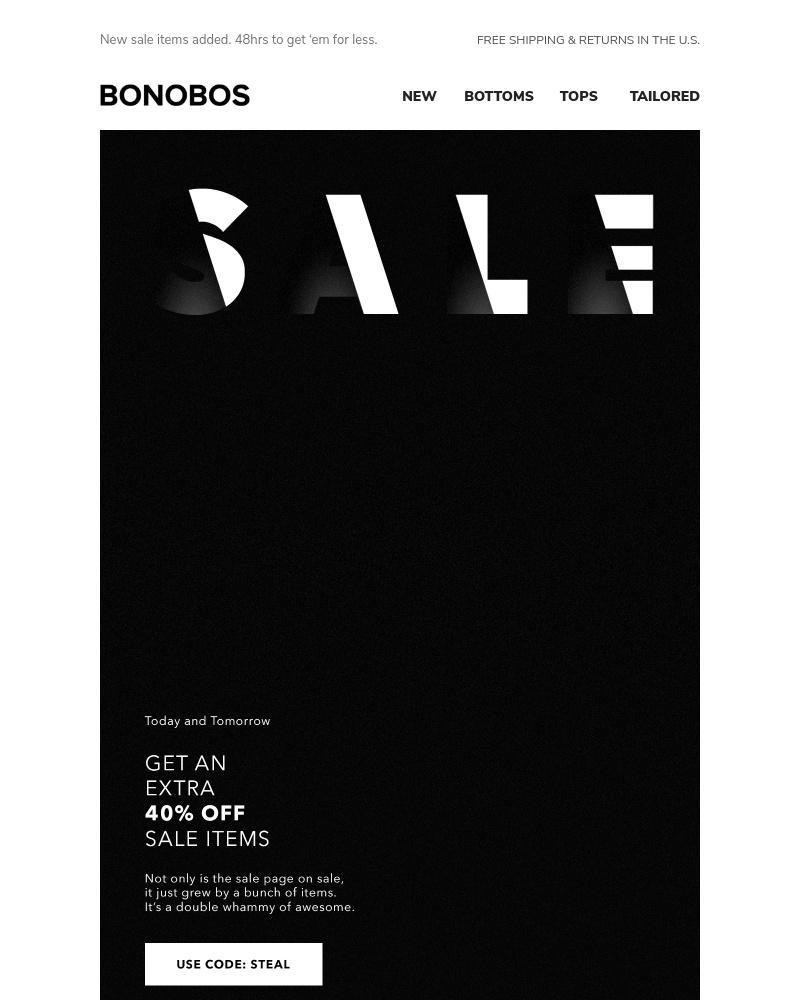 Screenshot of email with subject /media/emails/extra-40-off-sale-items-2-days-only-cropped-5e37e2a1.jpg