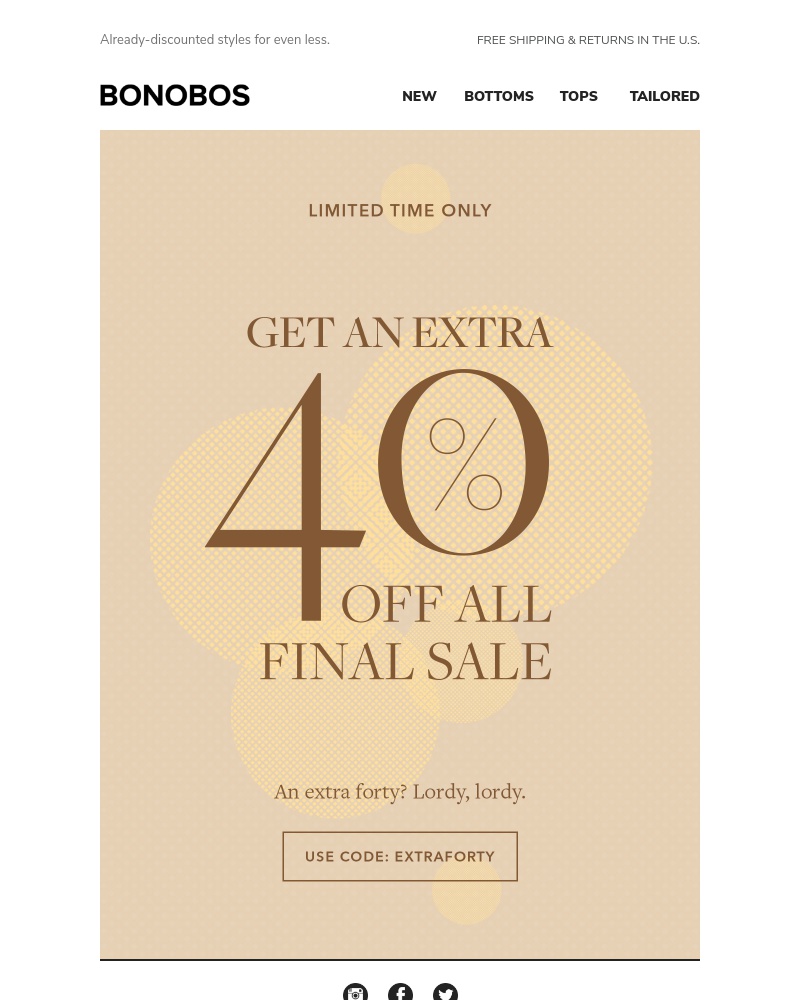 Screenshot of email with subject /media/emails/extra-40-off-sale-items-limited-time-only-cropped-eade77ed.jpg