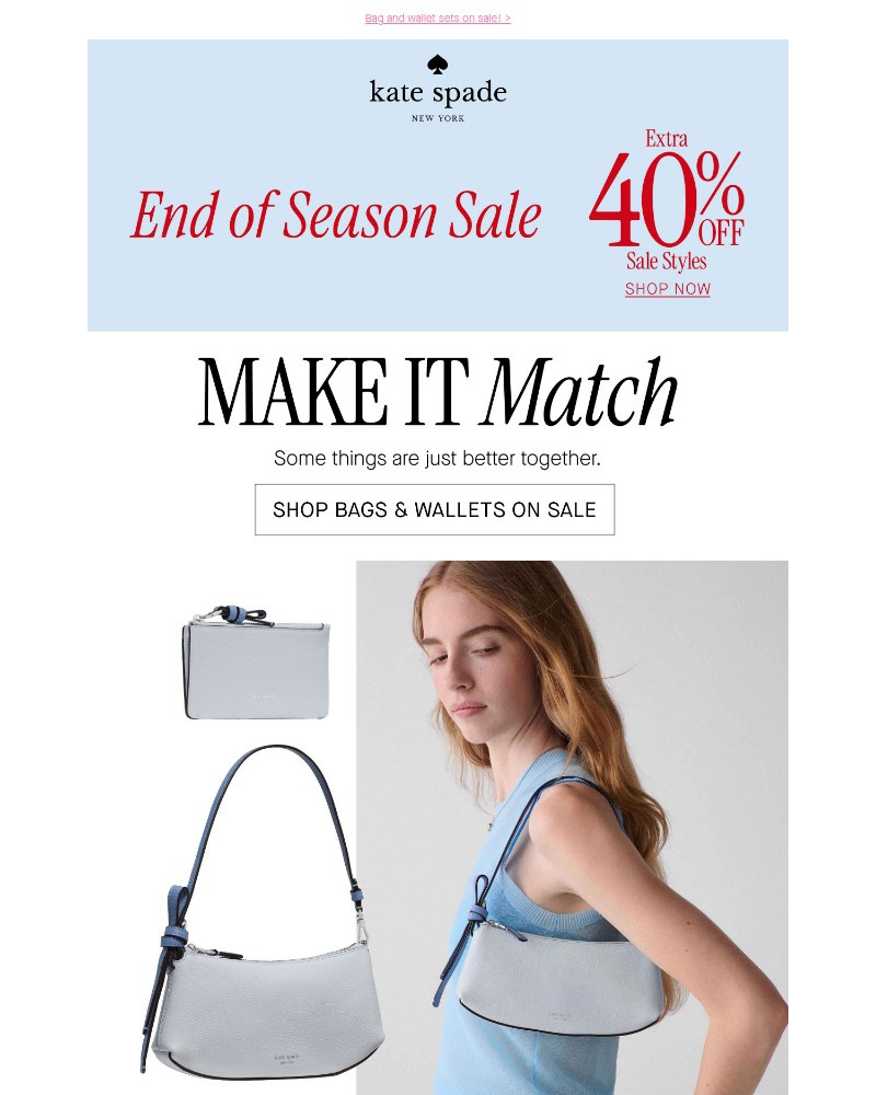 Screenshot of email sent to a Kate Spade Newsletter subscriber