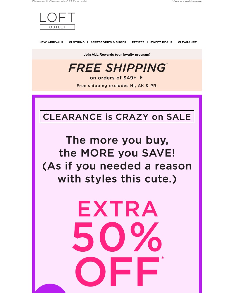 Screenshot of email with subject /media/emails/extra-50-off-3-clearance-items-new-markdowns-2b556c-cropped-af25438d.jpg