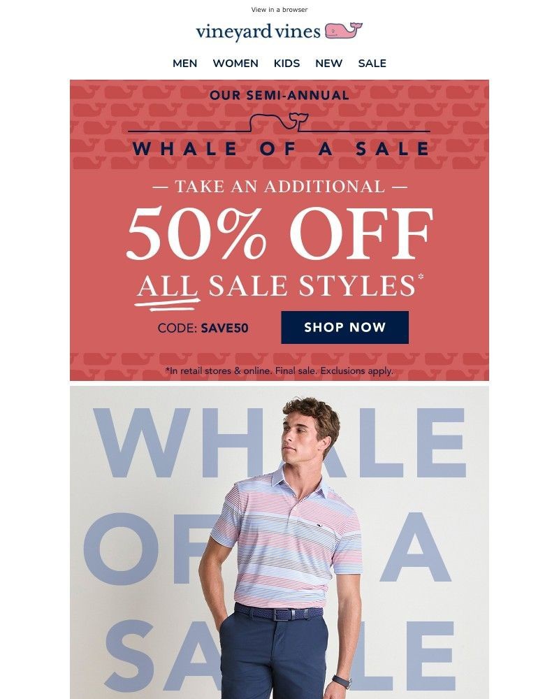 Screenshot of email with subject /media/emails/extra-50-off-all-sale-styles-bestsellers-included-dad8d6-cropped-a9cedfee.jpg