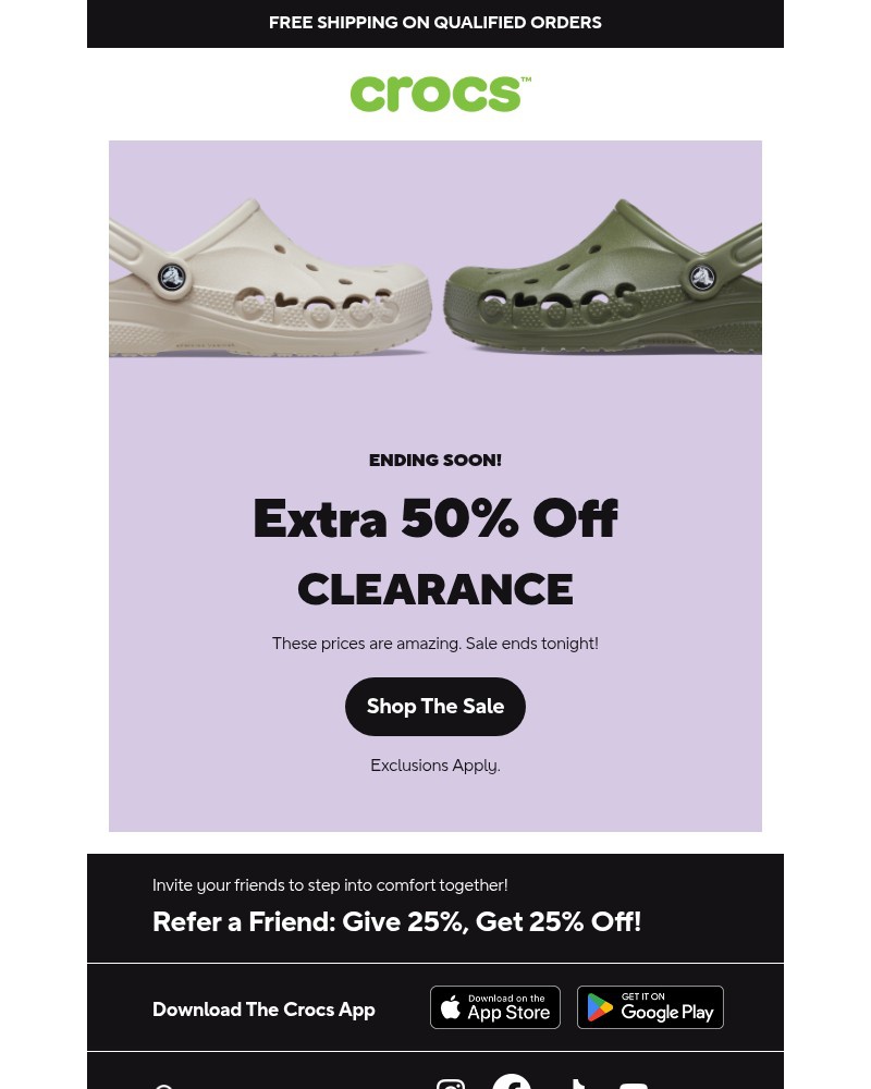 Screenshot of email with subject /media/emails/extra-50-off-clearance-is-ending-soon-1dd126-cropped-5c5826f3.jpg