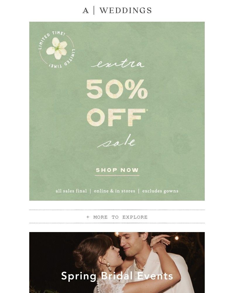 Screenshot of email sent to a Anthropologie Newsletter subscriber