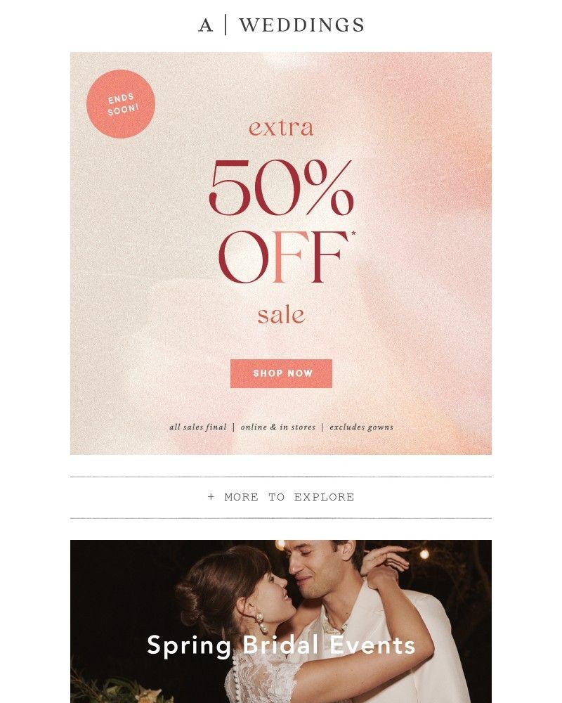Screenshot of email with subject /media/emails/extra-50-off-sale-ends-soon-9170cc-cropped-2d5c7775.jpg