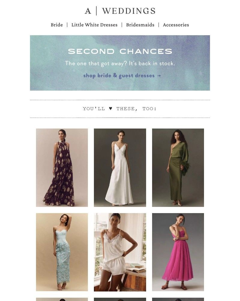 Screenshot of email sent to a Anthropologie Newsletter subscriber