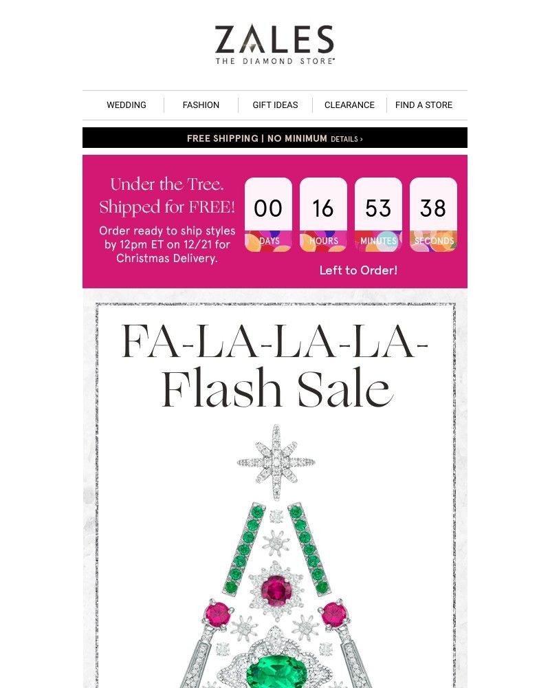 Screenshot of email with subject /media/emails/fa-la-la-la-flash-sale-save-up-to-350-off-54a8b9-cropped-71cec25f.jpg