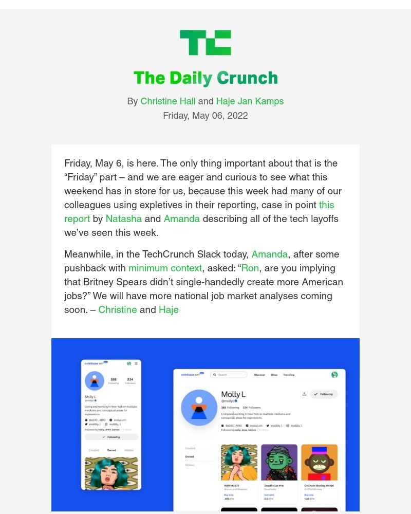 Screenshot of email with subject /media/emails/fairly-stagnant-since-april-launch-coinbase-nft-sales-volume-is-under-700k-08d9bc_pjVw2Ex.jpg