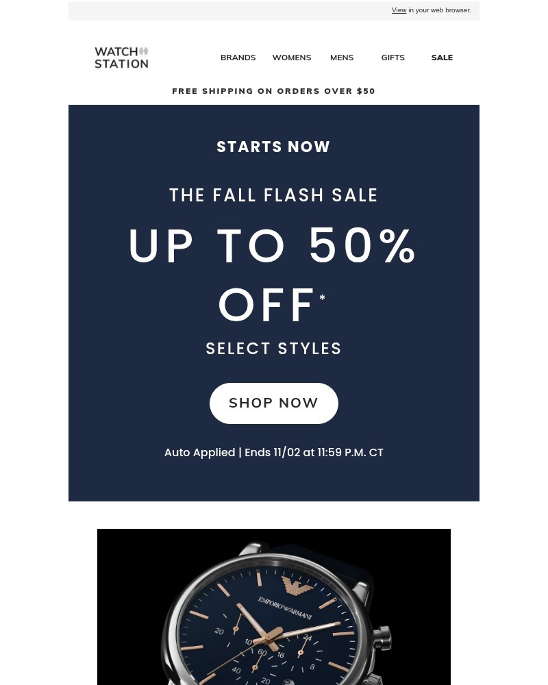 Screenshot of email with subject /media/emails/fall-flash-sale-is-on-save-up-to-50-now-dec11a-cropped-33fc68fc.jpg