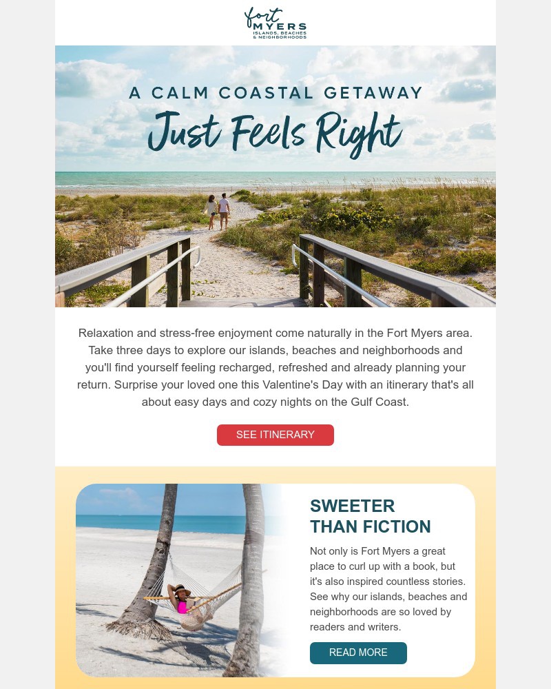 Screenshot of email sent to a Fort Myers Newsletter subscriber