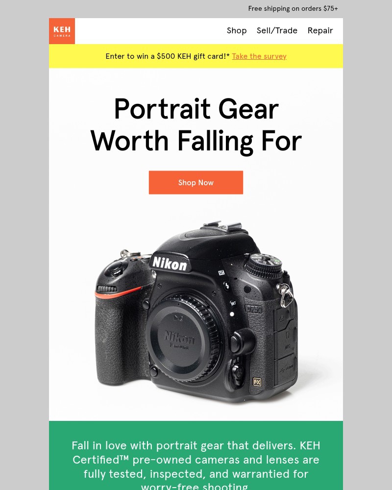Screenshot of email with subject /media/emails/fall-in-love-with-keh-certifiedtm-portrait-gear-3ae853-cropped-291d58dc.jpg