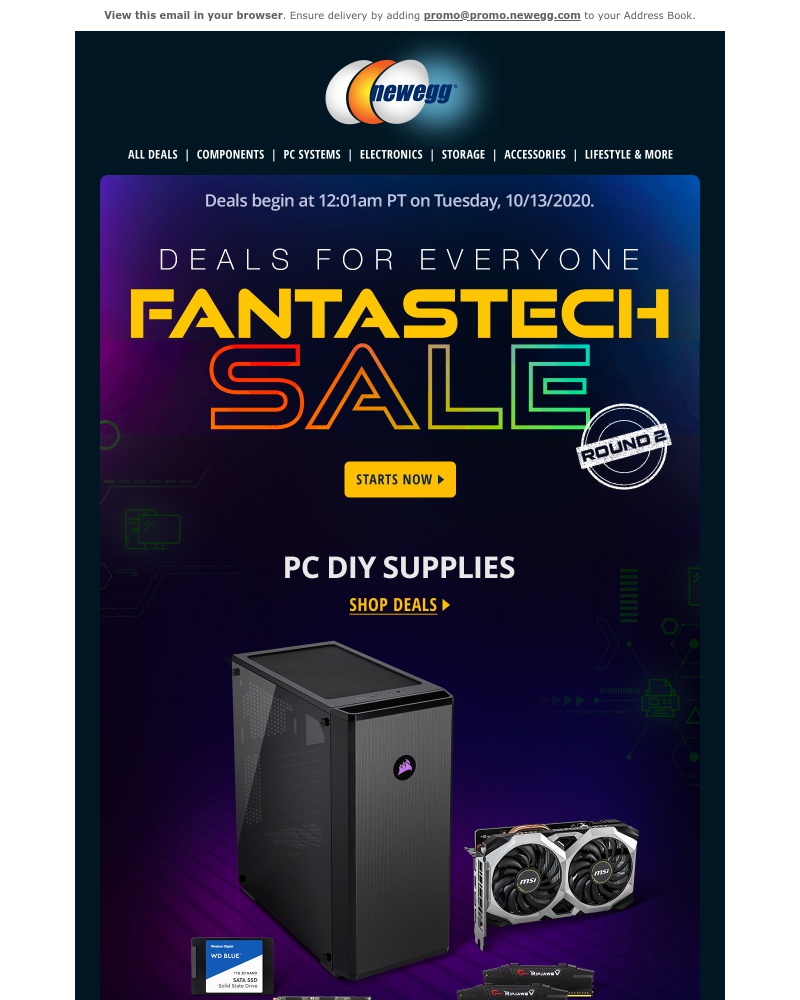Screenshot of email with subject /media/emails/fantastech-sale-starts-now-8999-intel-665p-1tb-m2-2280-ssd-6e0278-cropped-7557dd90.jpg
