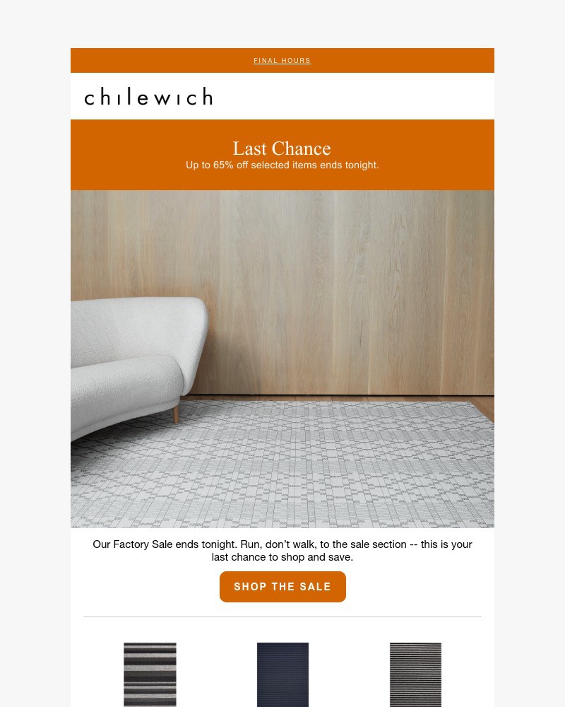 Screenshot of email with subject /media/emails/farewell-to-the-factory-sale-79c658-cropped-ad6f6dbd.jpg