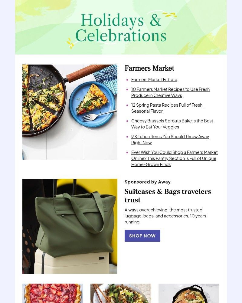 Screenshot of email sent to a Better Homes and Gardens Newsletter subscriber