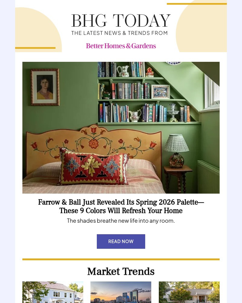 Screenshot of email sent to a Better Homes and Gardens Newsletter subscriber