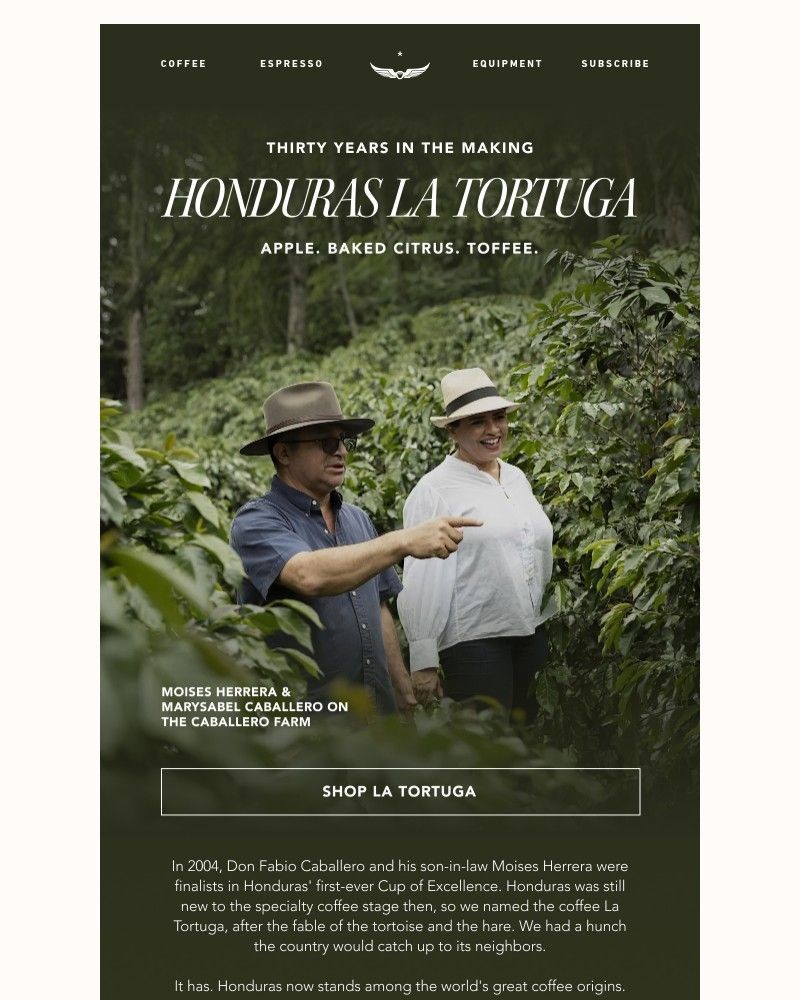 Screenshot of email with subject /media/emails/fast-mover-la-tortuga-has-arrived-95ce35-cropped-60afb1c2.jpg