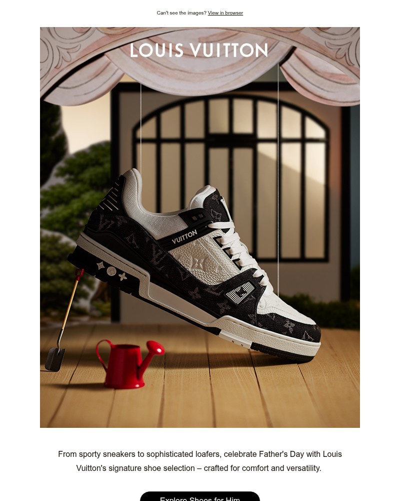 Screenshot of email sent to a Louis Vuitton Newsletter subscriber