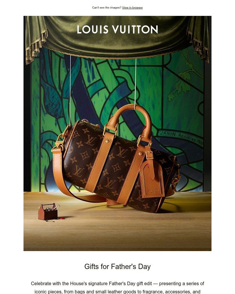 Screenshot of email sent to a Louis Vuitton Newsletter subscriber