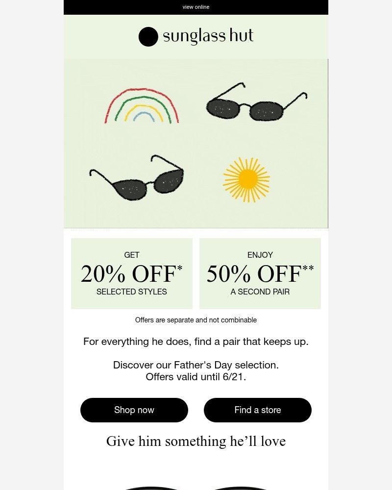 Screenshot of email with subject /media/emails/fathers-day-is-coming-20-off-select-styles-or-50-off-a-2nd-pair-324daa-cropped-bbf517c3.jpg