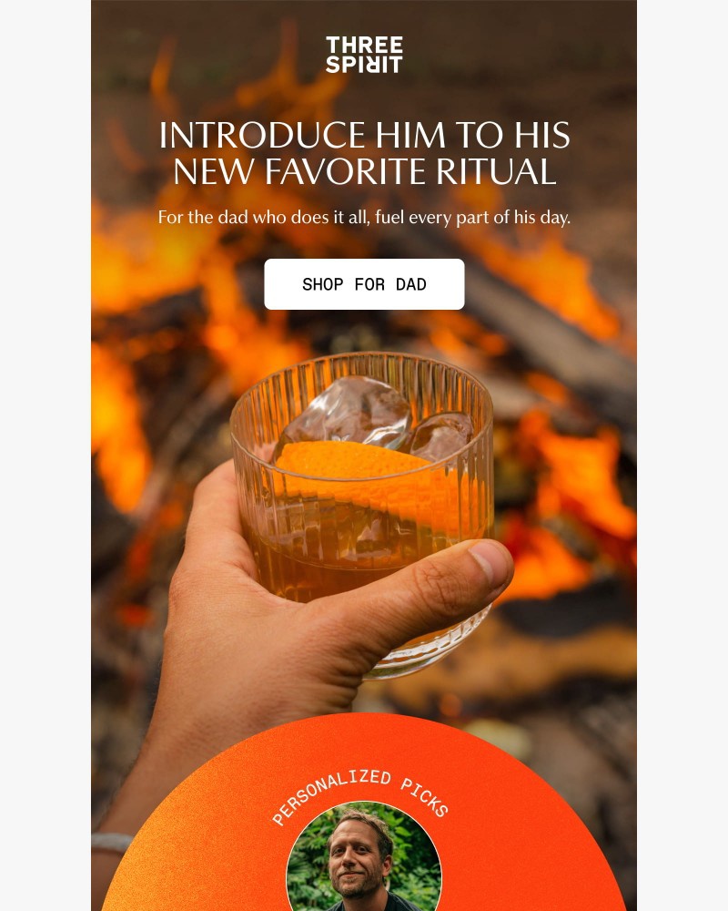 Screenshot of email sent to a Three Spirit Newsletter subscriber