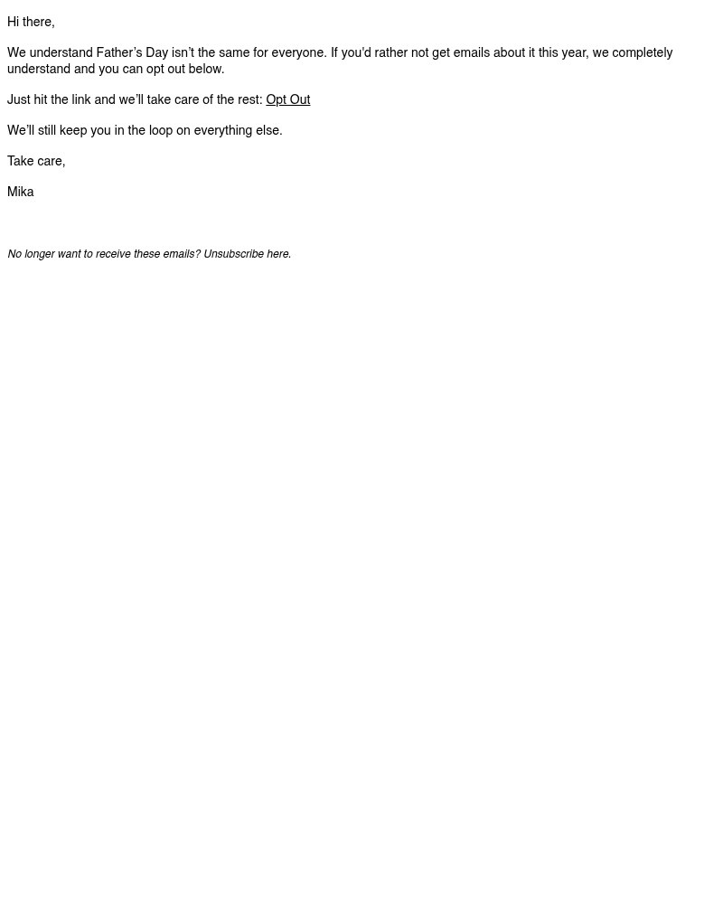 Screenshot of email sent to a Vessi Seller