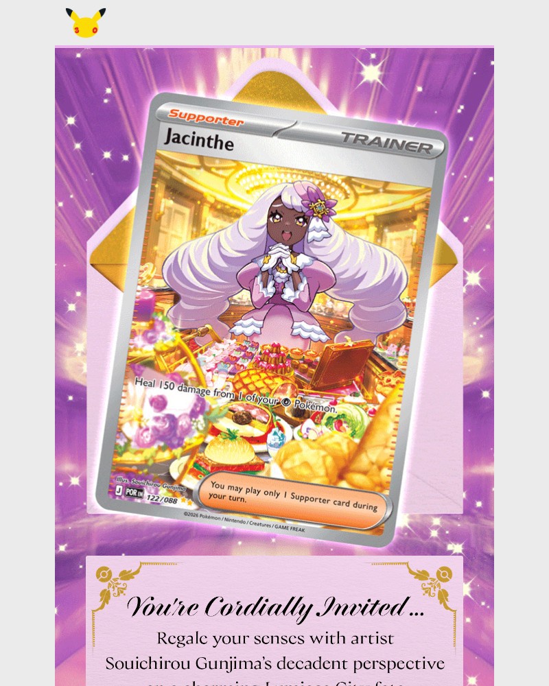 Screenshot of email sent to a Pokemon Newsletter subscriber