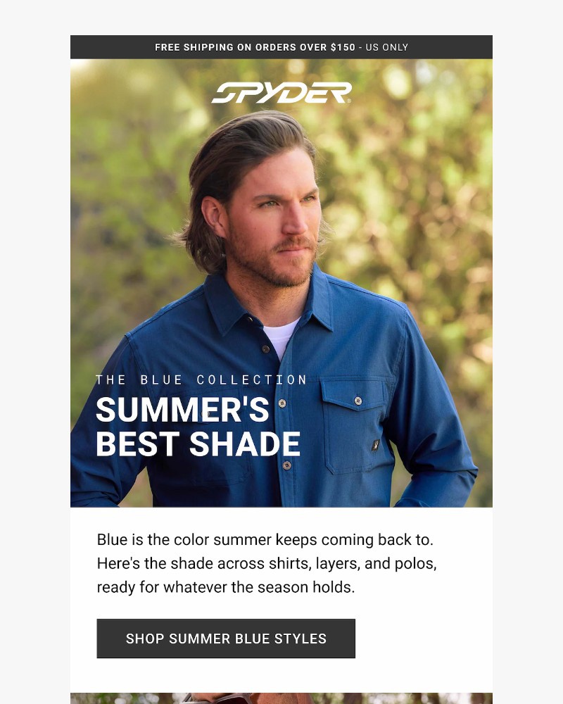 Screenshot of email sent to a Spyder Newsletter subscriber