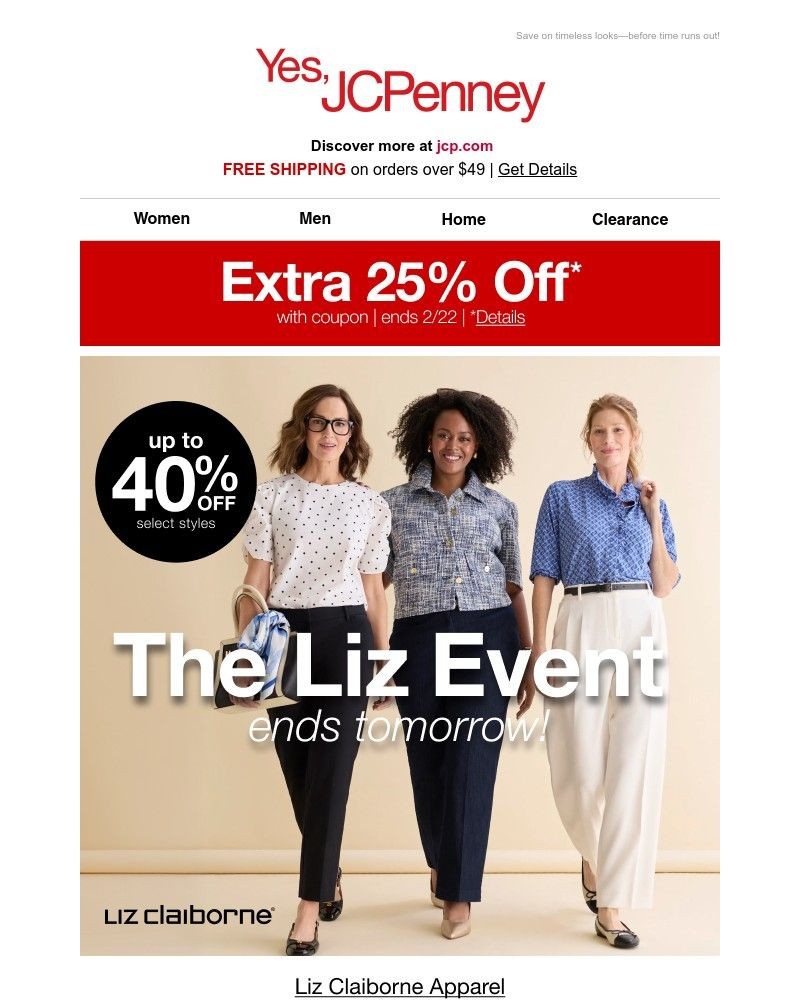 Screenshot of email with subject /media/emails/final-call-for-the-liz-event-up-to-40-off-c21674-cropped-6e5ddd32.jpg