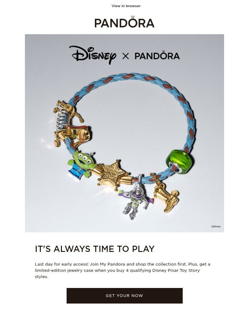 Screenshot of email with subject /media/emails/final-day-for-disney-pixar-toy-story-x-pandora-early-access-6af68d-cropped-76c031c6.jpg