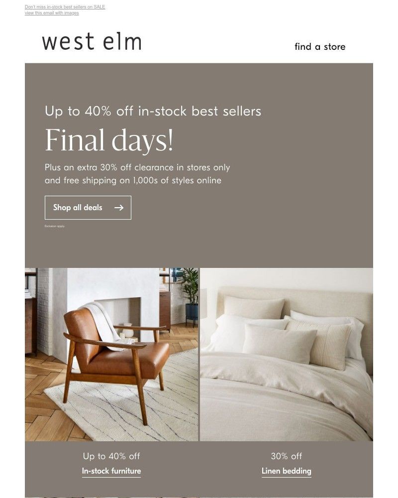 Screenshot of email with subject /media/emails/final-days-of-up-to-40-off-59a51a-cropped-d4ce4072.jpg