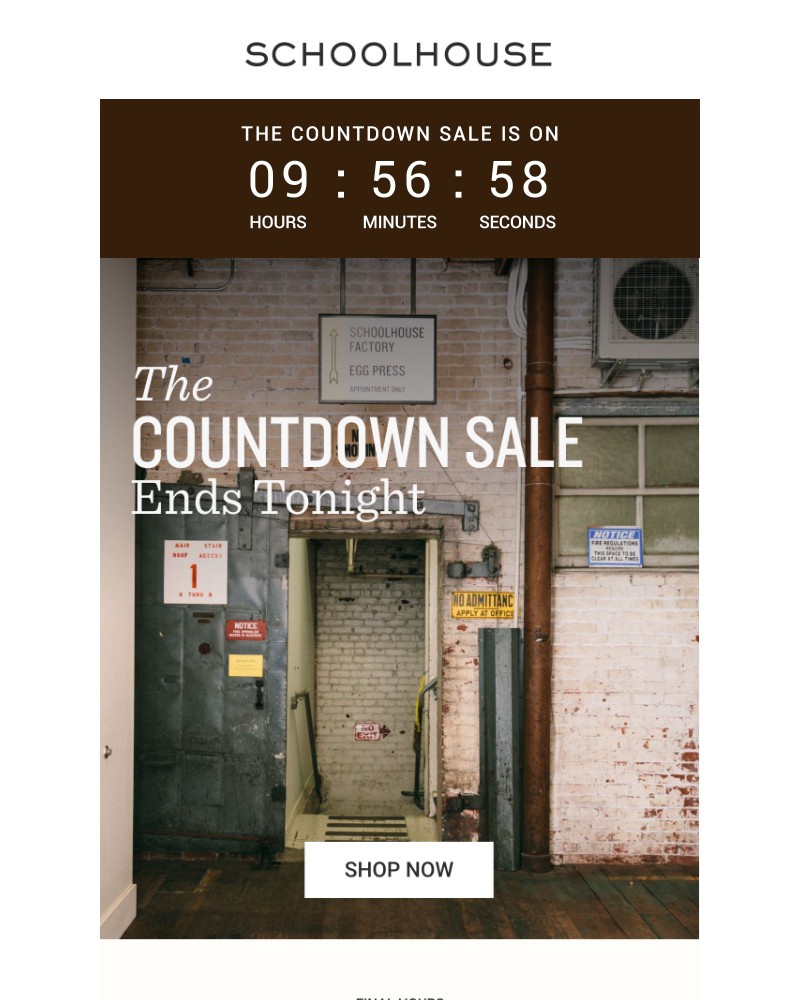 Screenshot of email sent to a Schoolhouse Newsletter subscriber