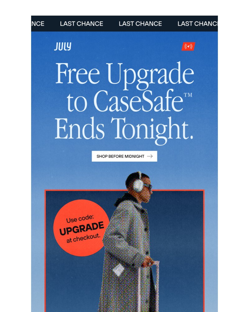 Screenshot of email sent to a July Newsletter subscriber
