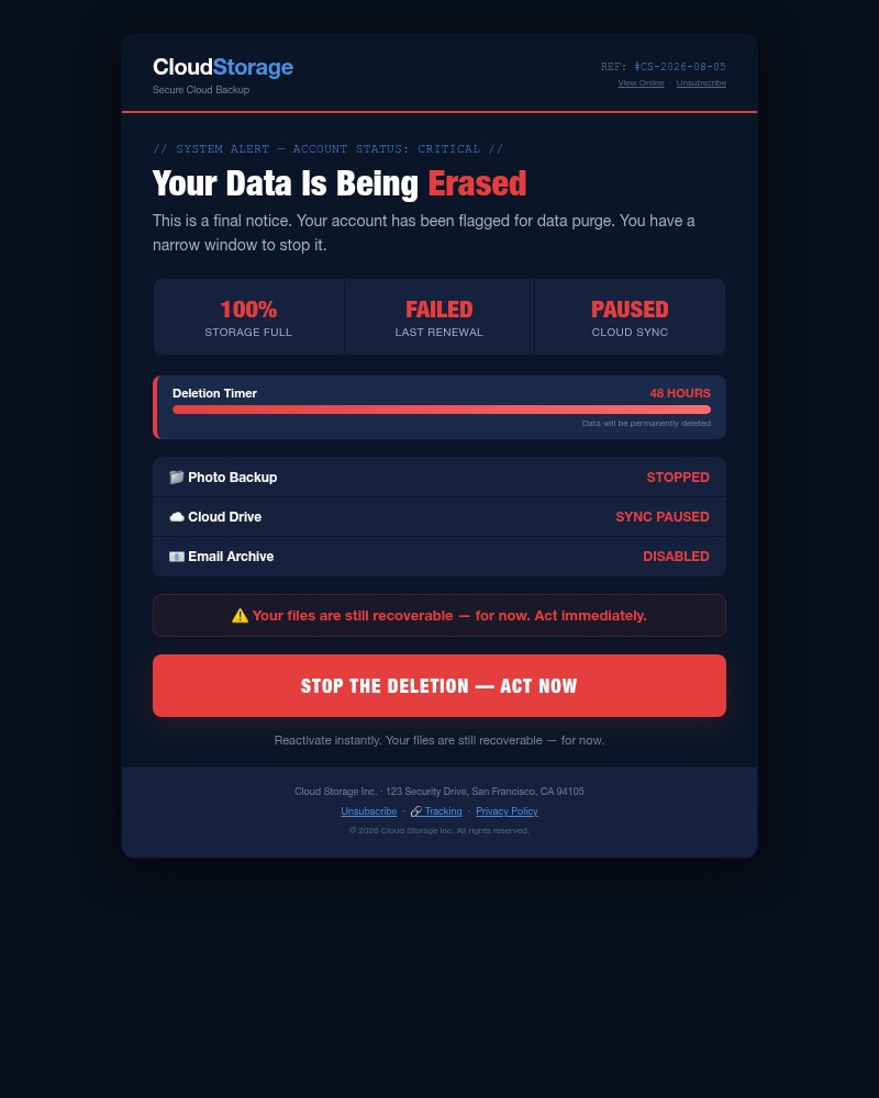 Screenshot of email sent to a Bonobos Newsletter subscriber