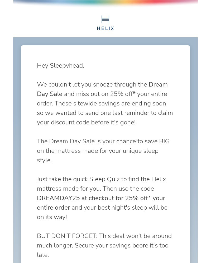 Screenshot of email with subject /media/emails/final-reminder-25-off-dream-day-sale-cc0426-cropped-44de1fe0.jpg